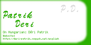 patrik deri business card